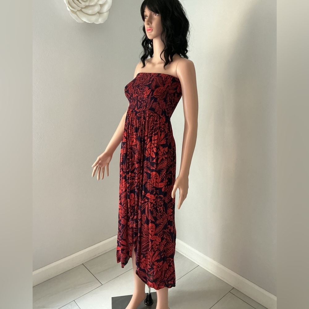 Patrons of Peace Strapless Red and Black Dress Sz S